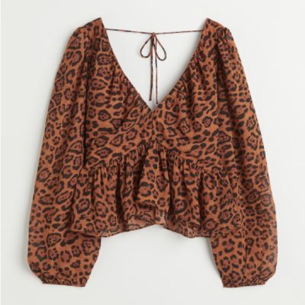 H&M CHEETAH PRINT BLOUSE